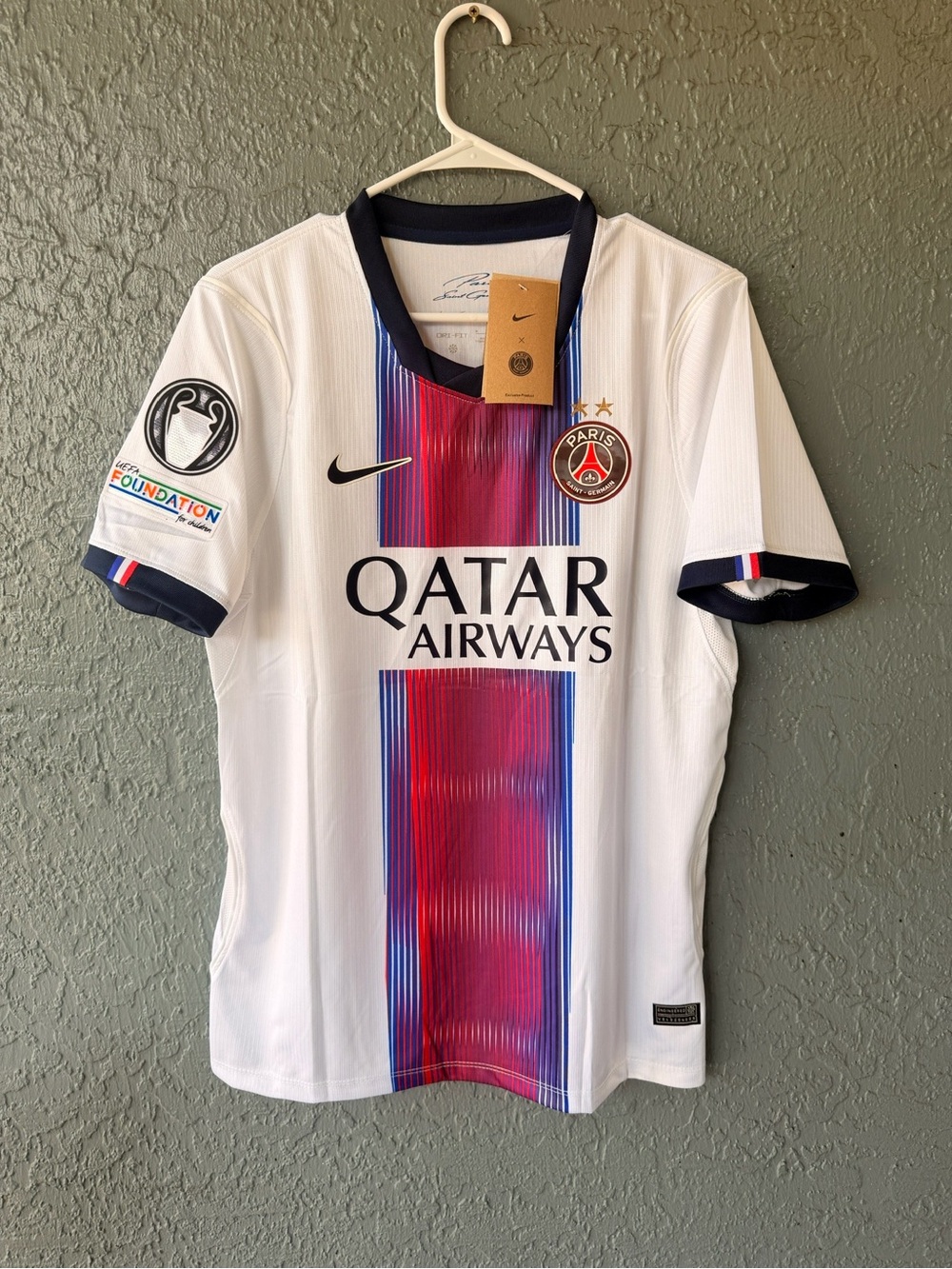 Doue PSG 2026/27 White Soccer Jersey Men Size - Picture 2 of 4